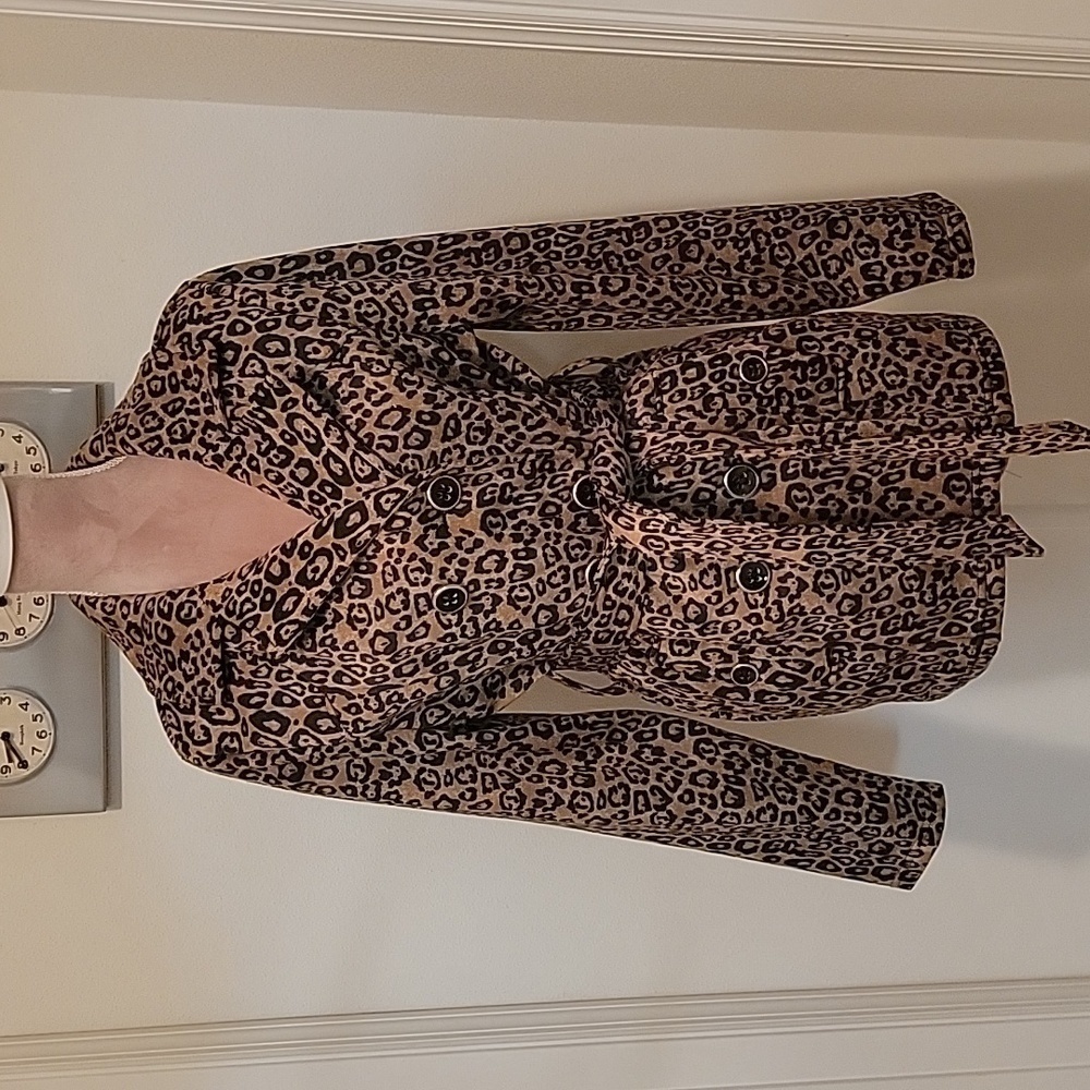 Free Spirit Cheetah / Leopard Print Coat, Size M, NWOT